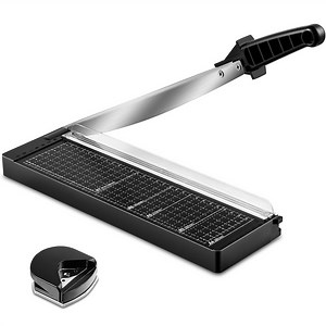 Paper Cutter 12 Inch, Guillotine Paper Cutter with 8 Sheet Capacity, Heavy Duty Paper Cutter for Cardstock, Paper Trimmer for Crafting, Classroom and Office