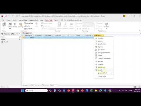 Access Ch 1 Guided Project 1-2, Steps 1 - 4