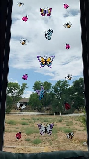 How to Make Window Clings (Butterflies, Bees and Ladybugs)
