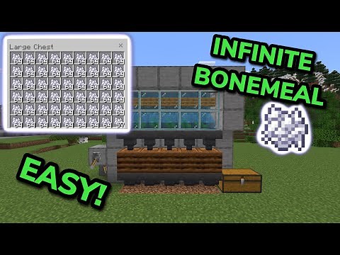 SIMPLE BONEMEAL FARM TUTORIAL in Minecraft Bedrock (MCPE/Xbox/PS4/Switch/PC)