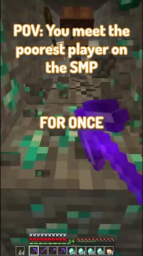 Minecraft Player Searches for Stone Among Diamonds