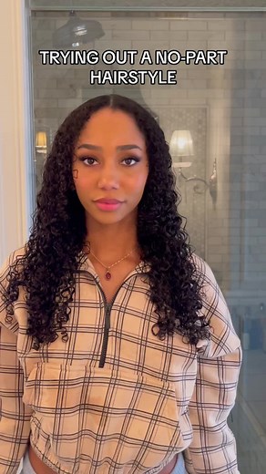 No Part Curly Hair: Trying It Out!