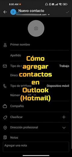 Cómo agregar contactos en Outlook (Hotmail) #shorts #outlook #hotmail
