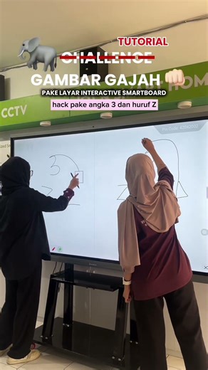 TUTORIAL GAMBAR GAJAH PAKE LAYAR INTERACTIVE SMARTBOARD 🧐‼️