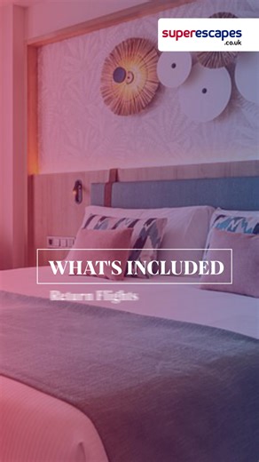 5* Mediterranean Palace Hotel – Playa de las Américas, Tenerife! • Location: Beachfront property on the Golden Mile of Playa de las Américas. • Facilities: o 1,200m² swimming pool. o Kids' club and family-friendly amenities. o Direct beach access. o Multiple dining options including The Pier, Diabolo (Italian), and Coal (grill). o Bars and lounges for day and night vibes. • Meal Plans: o All-Inclusive: Breakfast, lunch, and dinner at The Pier. o One dinner each at Diabolo and Coal. o Snacks and 