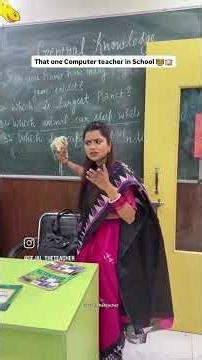 That one computer teacher in every school🎒📚