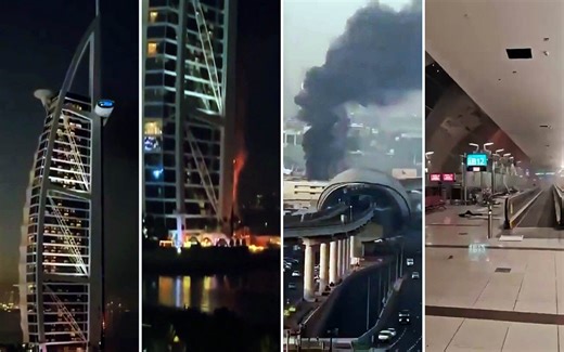 Iran attacks on Gulf damage Dubai airport, ignite fire at iconic Burj Al Arab hotel