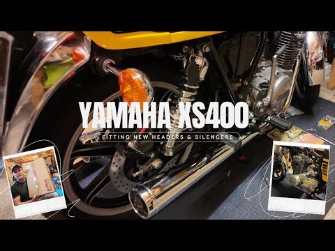 1979 Yamaha XS400 - Fitting new headers and silencers