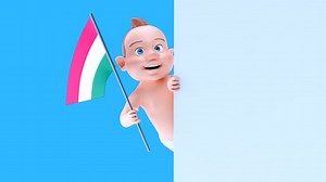 Baby, Infant, Flag, Child