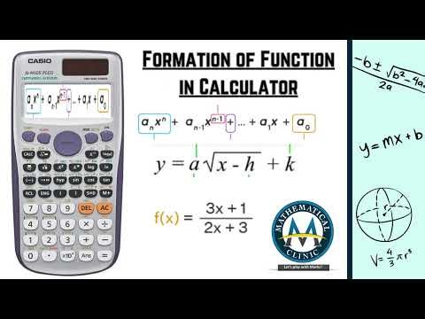 How to form Function in Calculato|Formation of Function in Calculator