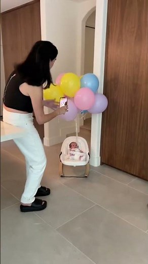Our Baby Tried to Float Away with Balloons! 😅🎈 #heliumballoons #heliumtanks#balloondecoration