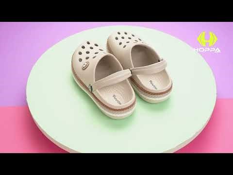 Hoppa Braiding Kids Clog (Beige) Footwear: 360 Clog Presentation