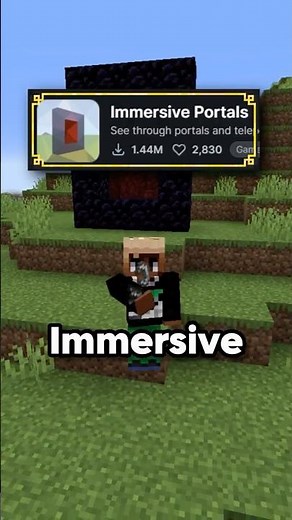 The best Portal Mod! Immersive Portals. Check out my Bio! #minecraft #texturepvp #minecraftbuilding