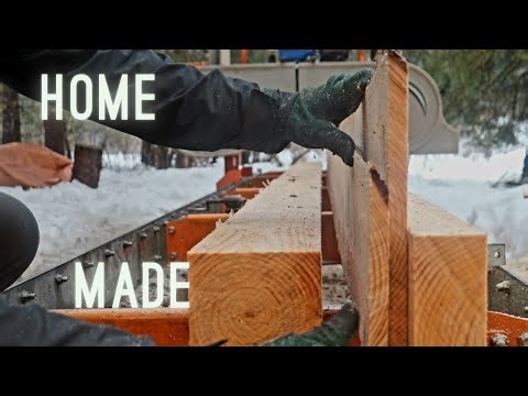 Sawmill Trees to Boards Like Butter ASMR | Wooden Cabin Build