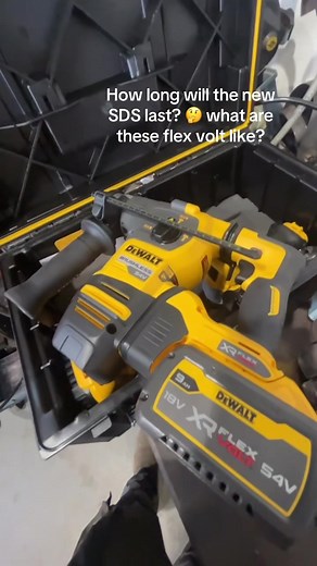 How long will the new SDS last? 🤔 what are these flex volt like? #dewalt #engineering #steelfabrication