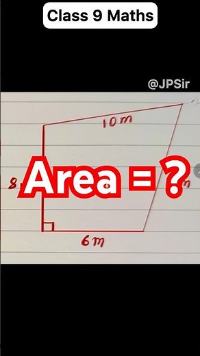 Area of a quadrilateral- Heron’s Formula | Class 9 Maths by JP Sir #shorts