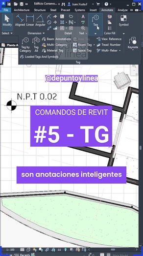 De punto y línea on Instagram: "Comando TG: Crear etiquetas o tags en Revit | COMANDOS DE REVIT 5 💻 En este video revisaremos como utilizar el comando "TG", el que permite crear etiquetas en Revit, con el cual podras crear anotaciones inteligentes a tus objetos que lean sus parámetros. Suscribete para más contenido! https://www.youtube.com/c/depuntoylinea #arquitectura #Revit #modeling #arquitecto #ingenieria #ingenieriacivil #modelado3d #revittutorial #TUTORIAL #TIPS #autocadtips #architectur
