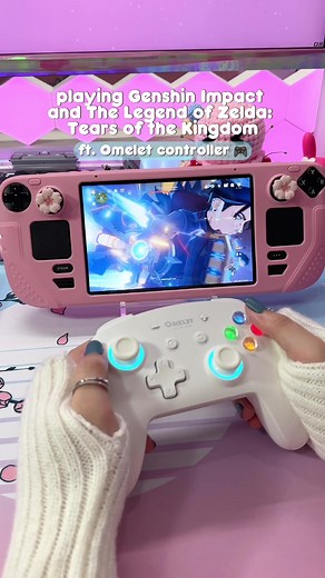 Sleek White Gaming Controller for Nintendo Switch and Steam Deck