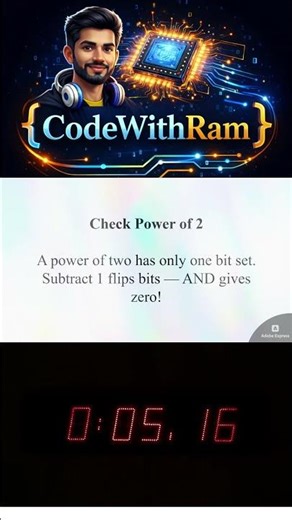 Power Of 2 using Bit Manipulation #bitmanipulation #dsa #programming #codingshorts #bit