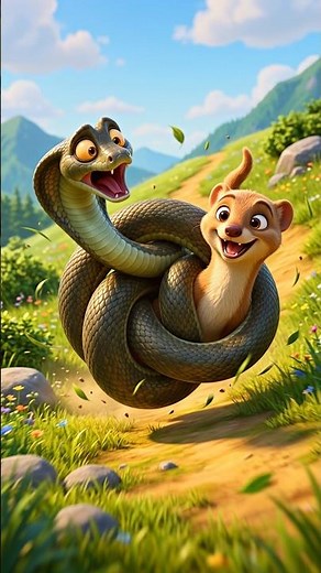 Saanp aur nevla ki kahani - snake and mongoose story - The snake and the mongoose went to fight.