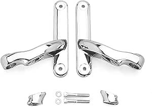 HAPPY-MOTOR Auxiliary Lamp Fog light bracket Turn Signal Light mounts Chrome For Harley Touring Street Electra Glide Road King Flhx Fltr Flhr