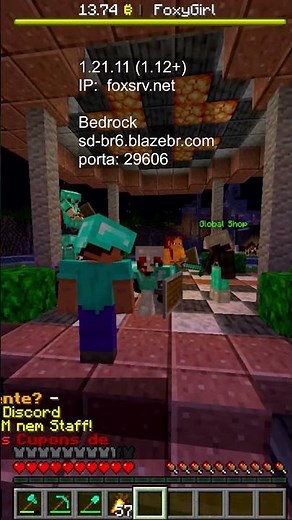 Playing with Subscribers on Brazilian Minecraft Bedrock and Java with voice chat
