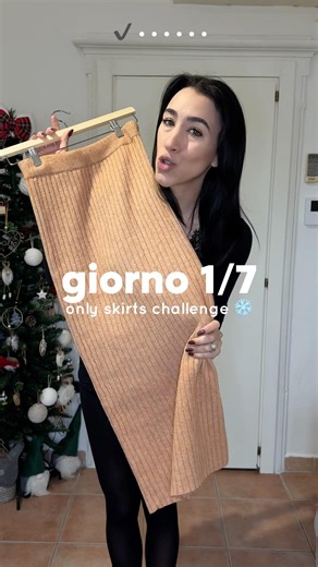 Giorno 1| only skirts challenge ❄️ #challenge #ootd #skirtsoutfits #shortsviral