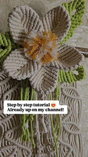 Step by step tutorial 😍Amazing Macrame Flower ❤️