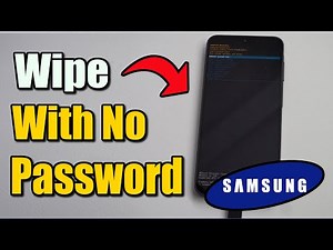 How to Wipe the Data off your Samsung Phone with NO Login Password (Android Tutorial)