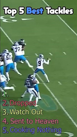 Top 5 Best Tackles in American Football