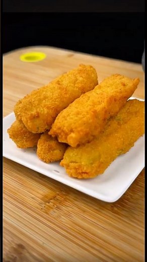 Crispy Golden Potato Sticks #asmr #short #asmrcooking