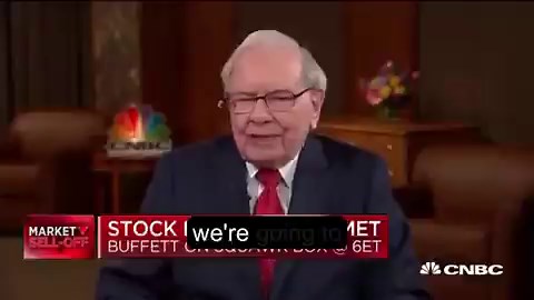 Warren Buffett: “People are really strange [during market sell-offs]. Most of your [viewers] are savers, and that means they'll be net buyers.They should want the stock market to go down. They should want to buy at a lower price.”
