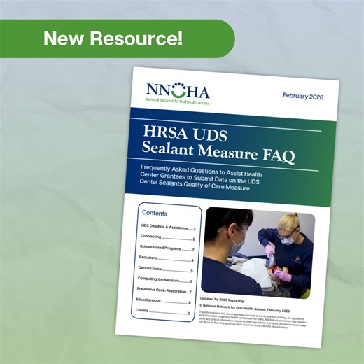 NNOHA HRSA UDS Sealant FAQ 2025 Update | National Network for Oral Health Access (NNOHA) posted on the topic | LinkedIn
