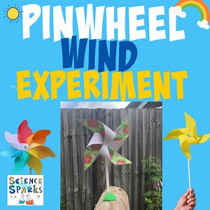 Learn about wind speed and direction with a DIY pinwheel! https://www.science-sparks.com/wind-experiment-make-a-pinwheel/ | Science Sparks
