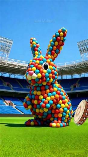 Mini Mumin Pulled Out Fluffy, Cute Animals From Giant Statues Made Of Candy || Cartoon For Kids #AnimalLovers #Cartoon #Animals #Funny #France