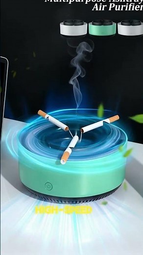 Smokeless Ashtray with Air Purifier – Portable Smoke & Odor Remover for Home & Car #campingmitherz