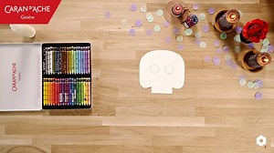 Looking for Do It Yourself ideas for Halloween? Check out this tutorial and discover how to create a colourful mask you can wear to all your Halloween events! You are sure to stand out from the crowd with such an unique and customized creation. Bit.ly/CDA_NeocolorII | Caran d'Ache