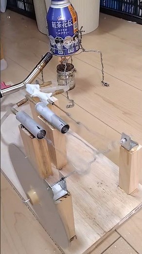 自作 パラレルツインスチームエンジン／自作並列二気筒蒸気機関※アクチュエーター付き