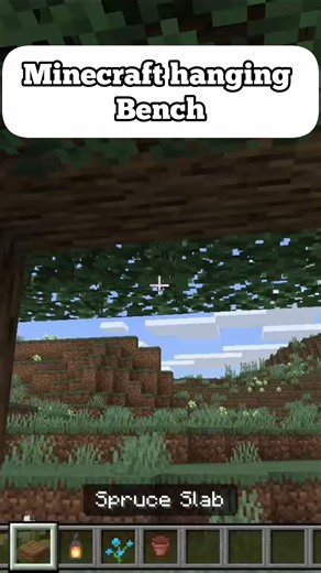Hanging bench in minecraft!