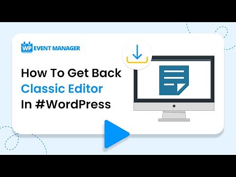 How To Get Back Classic Editor In #WordPress