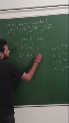 Which number is smaller to find in shortest way possible