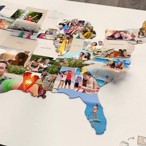 USA Photo Map - 50 States Travel Map Gift - Etsy