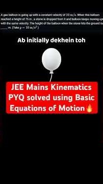 JEE Mains 2026 Kinematics PYQ solved in seconds🔥 Best IITJEE Physics Problems #shorts