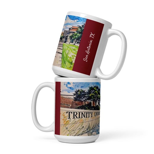 Trinity University Gift Mug - 15oz San Antonio, TX College Dorm Decor - Hand-drawn Style Collegiate Mug - Gift for Trinity Tiger Student - Etsy