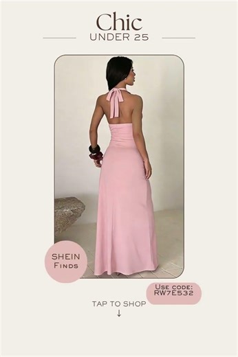 Viral SHEIN Vacation Dress 2026 🌸 Knit High Slit Maxi Under $25!