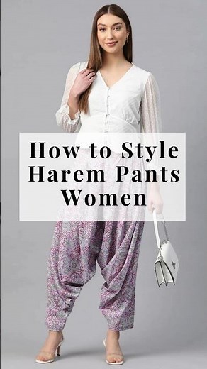 How to Style Harem Pants for Women. Styling Tips for girls #fashion #shorts #youtubeshorts #trending