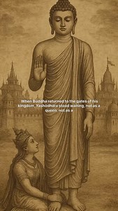 When Buddha Returned and Yashodhara Asked: Was Truth Worth Love? At the gates of his old kingdom, Buddha meets Yashodhara after years of silence. Her question pierces the air — “Was your truth worth the love you left behind?” What follows is not a reunion, but a revelation. This is not the story of husband and wife; it is the meeting of love and awakening, of human longing and divine freedom. A moment where silence speaks louder than forgiveness, and enlightenment stands face to face with the wo