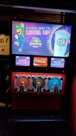 Luigi Icees: Coke, sour fruit punch, blue raspberry or a combo before the movie. What's your pick?