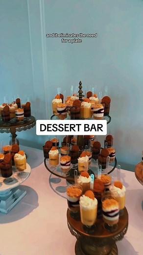 Wedding dessert ideas instead of wedding cake or with your wedding cake! Wedding dessert bars are fun and guests love them! #weddingcake #weddingdessert #dessertbar #weddingdessertbar #desserttable #uniquewedding