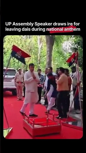 UP Speaker Satish Mahana Walks Away During National Anthem | Video Sparks Row in Lucknow